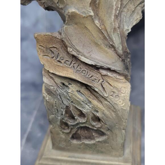 Vintage Mill Creek Studio Lion Lioness Sculpture Statue Signed Slockbower - Picture 4 of 13